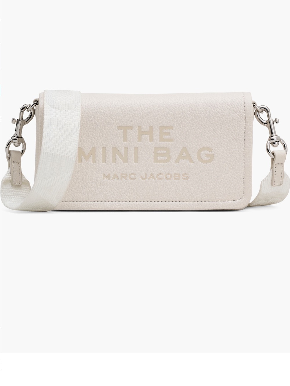 Marc Jacobs The Mini Bag in Cream with White Strap (Like New)